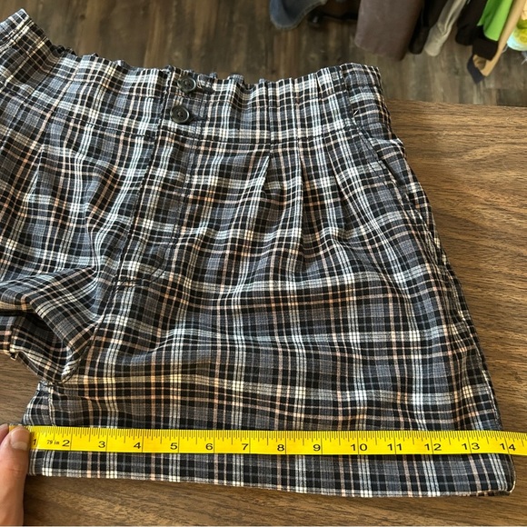 ❤️ American Eagle Outfitters Black Plaid High Waist Shorts - Picture 10 of 10